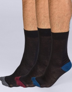 Комплект мужских носков DIM Cotton Style (3 пары) (Черный)