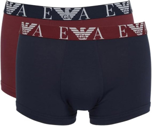 Комплект мужских трусов-боксеров EMPORIO ARMANI (2шт) (Marine/Burgundy 57336)