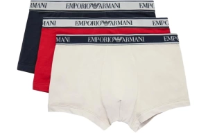 Комплект мужских трусов-боксеров EMPORIO ARMANI (3шт) (Nude/Marine/Red 19355)
