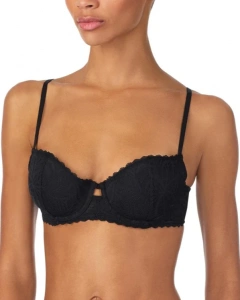 Бюстгальтер-балконет с плотной чашкой DKNY Deco lace (Черный)