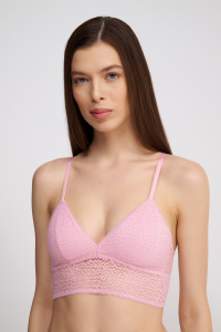 Бюстгальтер-бралетт с мягкой чашкой DKNY Modern Lace (Розовый)
