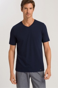 Мужская футболка HANRO Living Shirts (Синий)