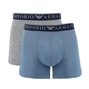 Комплект мужских трусов-боксеров EMPORIO ARMANI (2шт) (Melange Grey/Storm 15349)