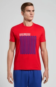 Мужская футболка BIKKEMBERGS Slim Fit (Темный-Синий)