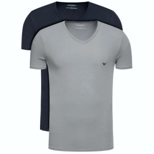 Комплект мужских футболок EMPORIO ARMANI (2шт) (Grigio/Marine 13742)
