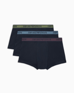 Комплект мужских трусов-боксеров EMPORIO ARMANI (3шт) (Marine/Marine/Marine 70435)