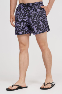 Мужские пляжные шорты EMPORIO ARMANI (Black/Wisteria Ropes 36421)