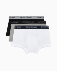 Комплект мужских трусов-боксеров EMPORIO ARMANI (3шт) (Bianco/Nero/Grigio 02910)