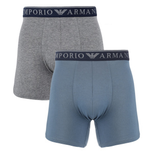 Комплект мужских трусов-боксеров EMPORIO ARMANI (2шт) (Melange Grey/Storm 15349)