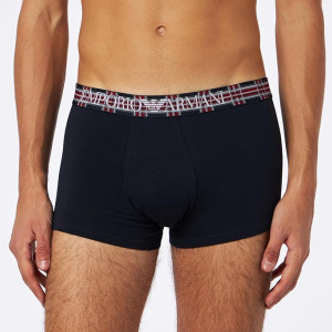 Комплект мужских трусов-боксеров EMPORIO ARMANI (2шт) (Check/Marine 58436)