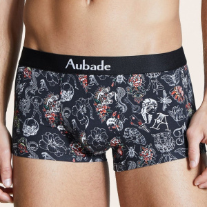 Мужские трусы-боксеры AUBADE XB Homme (Черный)