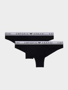 Женские трусы-бразилиана EMPORIO ARMANI (2шт) (Black 00020)