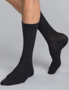 Комплект мужских носков DIM Basic Cotton (3 пары) (Антрацит)