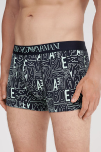 Мужские трусы-боксеры EMPORIO ARMANI (Marine Logo Print/Mint 62036)