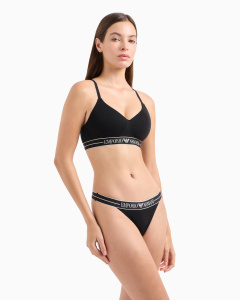Бюстгальтер-бралетт с плотной чашкой EMPORIO ARMANI (Black uc001)