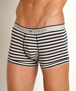 Комплект мужских трусов-боксеров EMPORIO ARMANI (2шт) (Marine/Nude Stripe 66736)