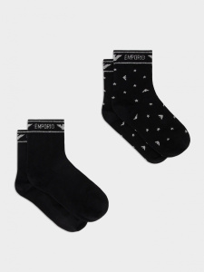 Женские носки EMPORIO ARMANI (2 пары) (Black 00020)