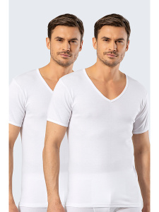Комплект мужских футболок CACHAREL (2шт) (Белый)