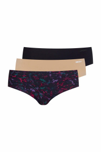 Женские трусы-хипстеры DKNY Litewear (3шт) (Черный-Бежевый)