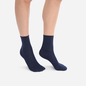 Комплект женских носков DIM Mercerized Cotton (2 пары) (Синий)