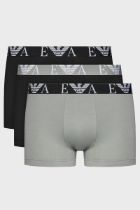 Комплект мужских трусов-боксеров EMPORIO ARMANI (3шт) (Black/Stone/Black 35321)