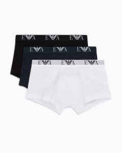 Комплект мужских трусов-боксеров EMPORIO ARMANI (3шт) (Bianco/Nero/Marine 56110)