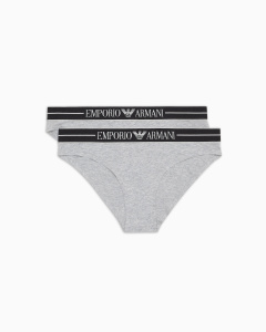 Женские трусы-слипы EMPORIO ARMANI (2шт) (Grey Melange/Grey Melange m8095)