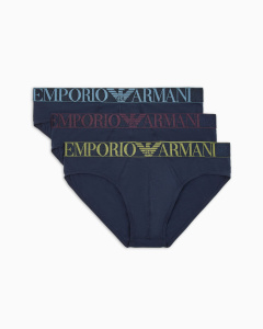 Комплект мужских трусов-слипов EMPORIO ARMANI (3шт) (Marine/Marine/Marine 64135)
