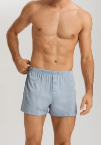Мужские трусы-шорты HANRO Cotton Sporty (Голубой)