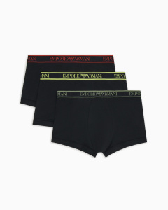 Комплект мужских трусов-боксеров EMPORIO ARMANI (3шт) (Black/Black/Black 21320)