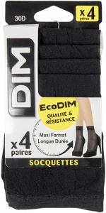 Комплект женских носков DIM Green 30 (4 пары) (Черный)