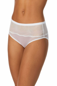 Женские трусы-слипы высокие DKNY Wave Lace (Ванильный)