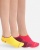 Комплект женских носков DIM Sport (3 пары) (Бордовый/желтый/розовый)