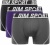 Комплект мужских трусов-боксеров DIM Sport (3шт) (Черный/Серый/Фиолетовый)