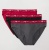 Комплект мужских трусов-слипов DIM Cotton Stretch (3шт) (Серый/Красный/Черный)