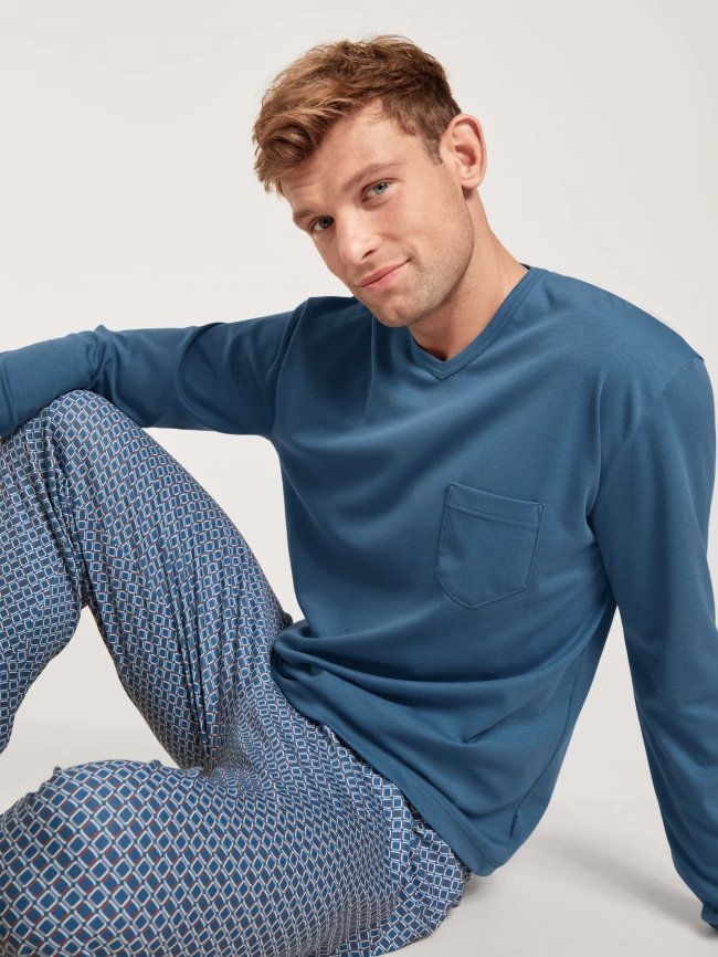 Мужская пижама CALIDA Relax Streamline 1 (Синий) фото 4