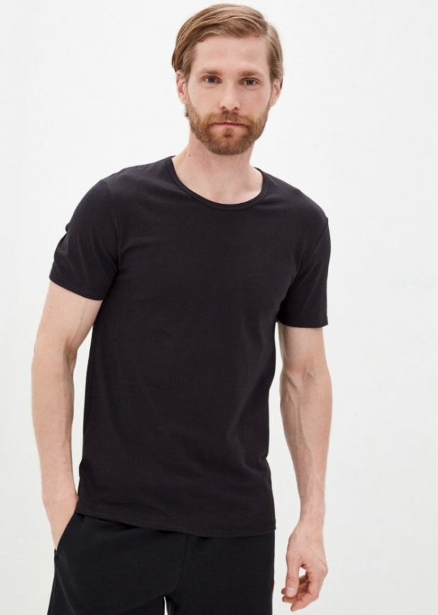 Комплект мужских футболок DIM X-Temp (2шт) (Черный/Черный) фото 2