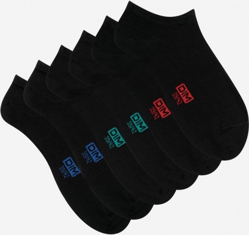 Комплект мужских носков DIM Basic Cotton (3 пары) (Черный) фото 2