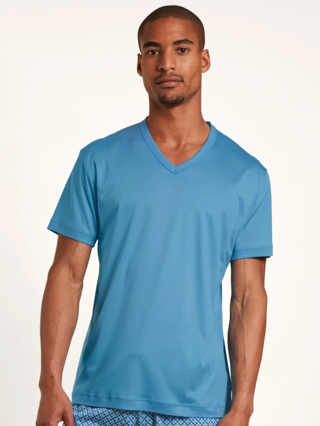 Мужская футболка CALIDA RMX Sleep Weekend (Голубой) фото 2