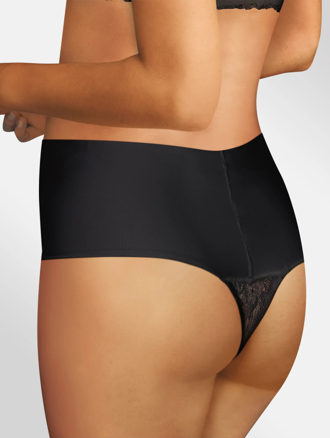 Женские трусы-стринги корректирующие MAIDENFORM Thong (Черный) фото 2
