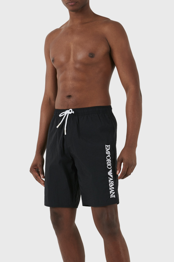 Мужские пляжные шорты EMPORIO ARMANI (Black 00020) фото 1