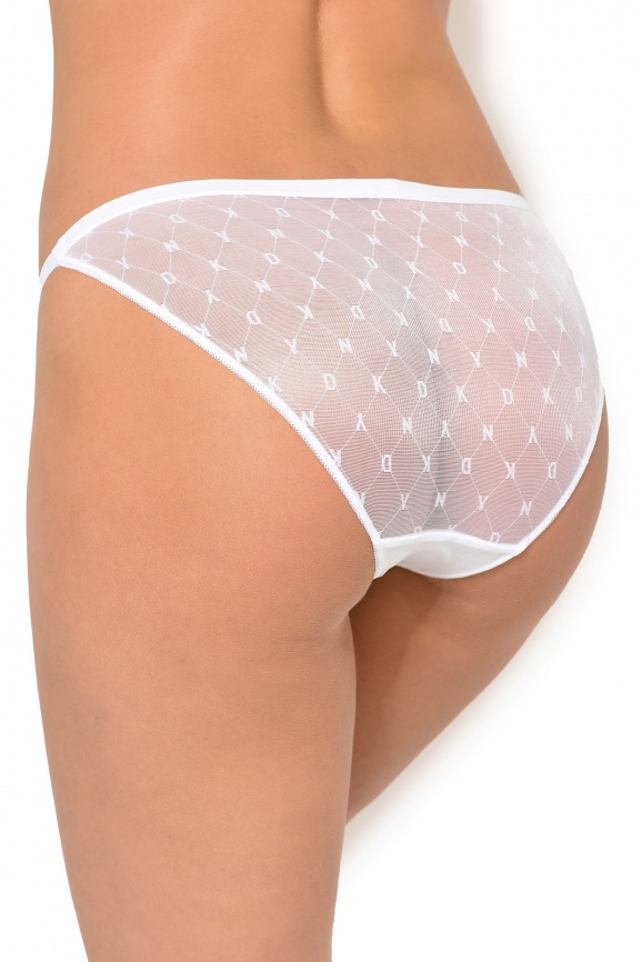 Женские трусы-бикини DKNY Monogram Mesh (Белый) фото 2