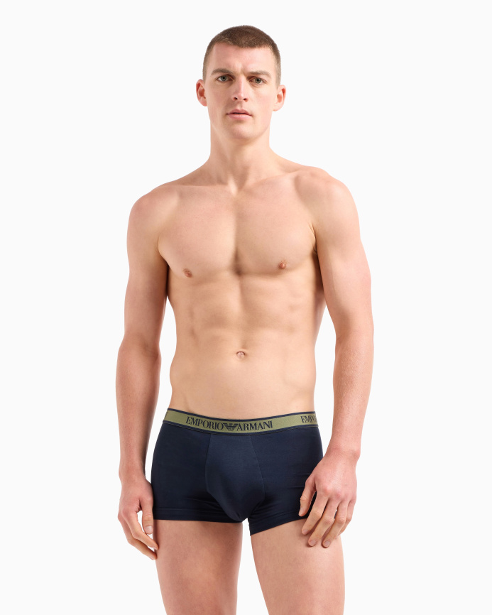 Комплект мужских трусов-боксеров EMPORIO ARMANI (3шт) (Marine/Marine/Marine 70435) фото 2