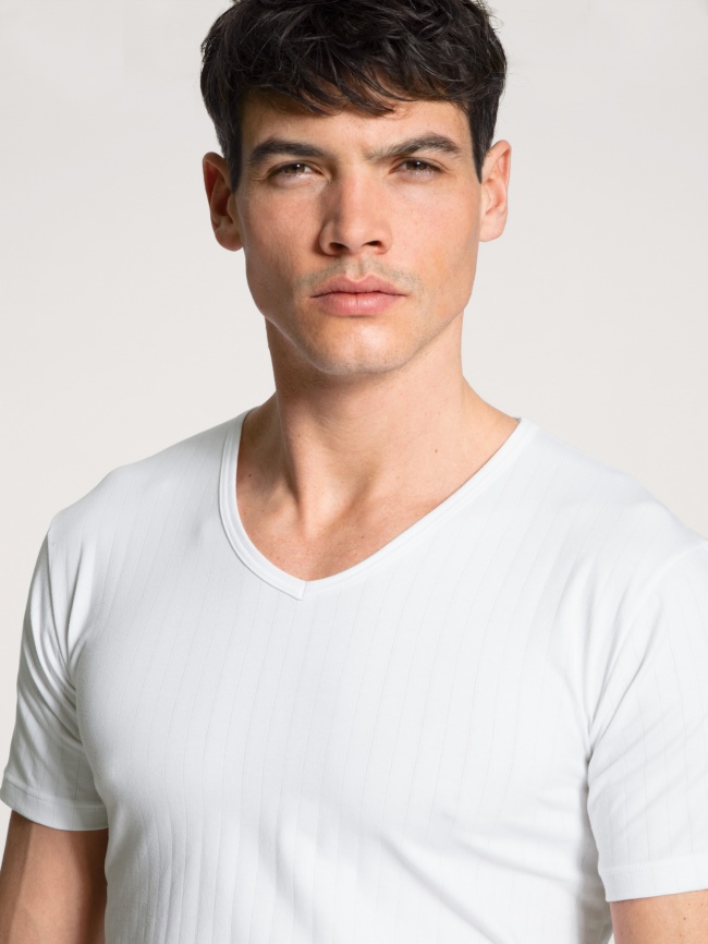 Мужская футболка CALIDA Pure & Style (Белый) фото 3