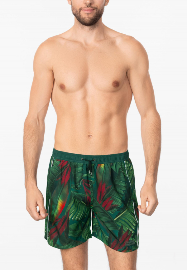Мужские пляжные шорты MARC AND ANDRE Printed Shorts (Зеленый) фото 1