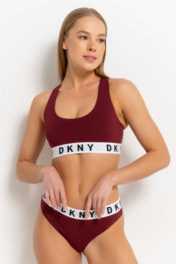 Женские трусы-стринги DKNY Cozy Boyfriend (Коричневый) фото 3
