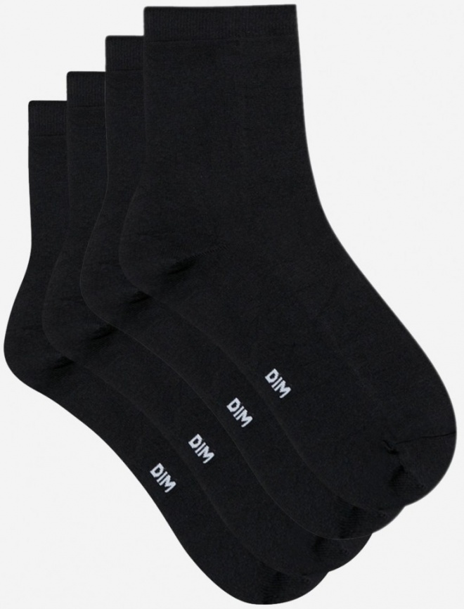 Комплект женских носков DIM Skin Medium (2 пары) (Черный/Черный) фото 2