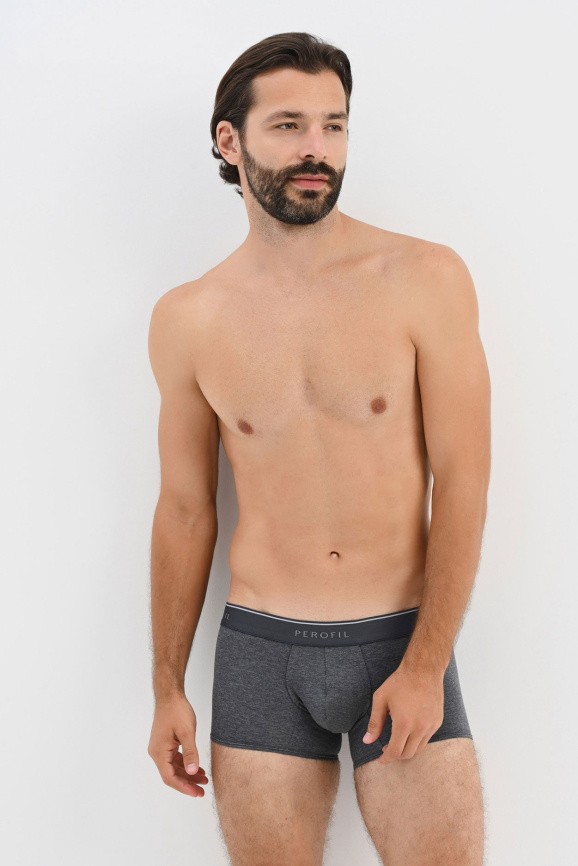 Мужские трусы-боксеры PEROFIL Short Push Up (Серый) фото 3