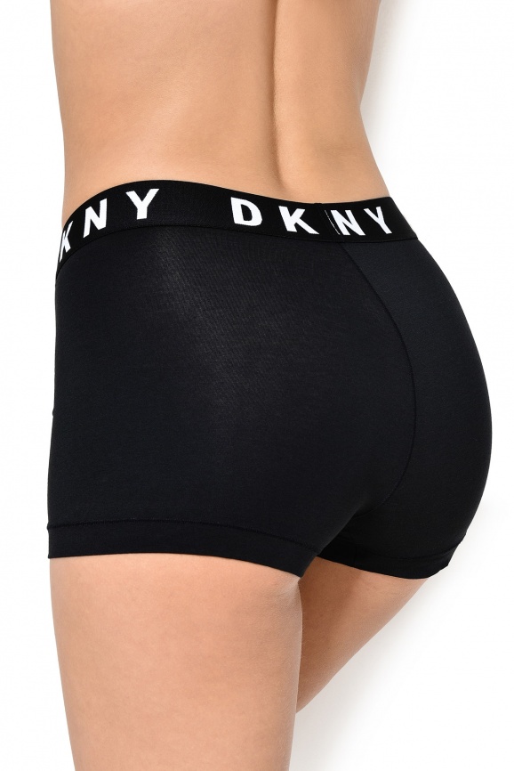 Женские трусы-шорты DKNY Cozy Boyfriend (Черный-Белый) фото 2