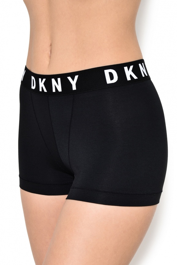 Женские трусы-шорты DKNY Cozy Boyfriend (Черный-Белый) фото 1